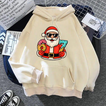 Y2K Christmas Santa Graphic Hoodie for Kids