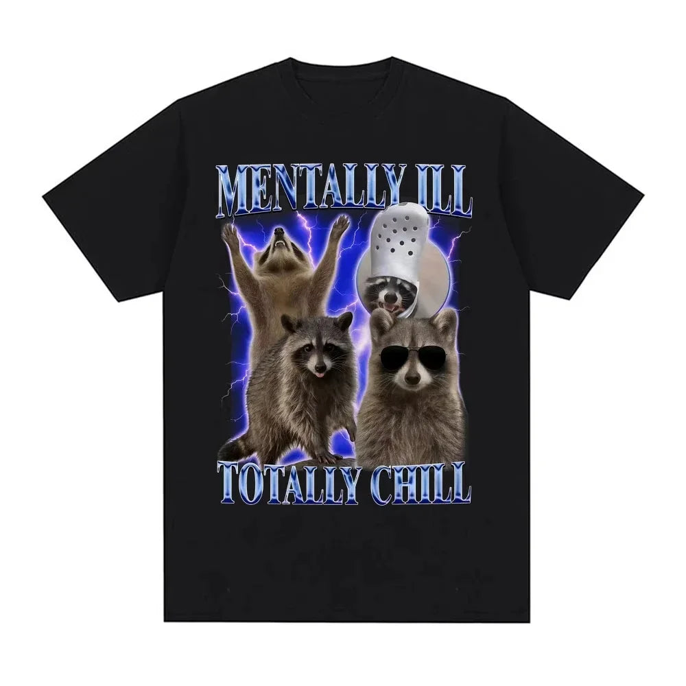 funny raccoon meme t-shirt for kids
