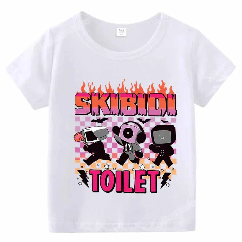 skibidi toilet graphic t-shirt for kids