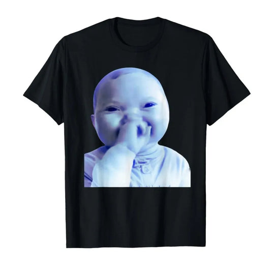 Funny AI Baby T-shirt with Laughing Emoji