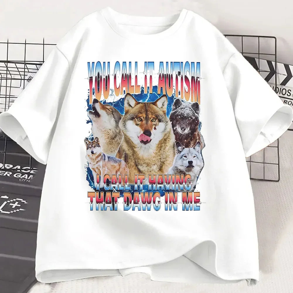 you call it autism t-shirt - funny wolf graphic