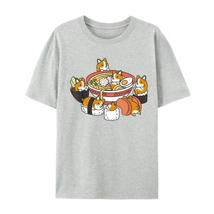Ramen Sushi Corgi Short-Sleeved T-shirt