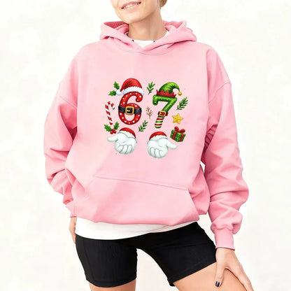 Six Seven Christmas Hoodie with Fun Graphic Design