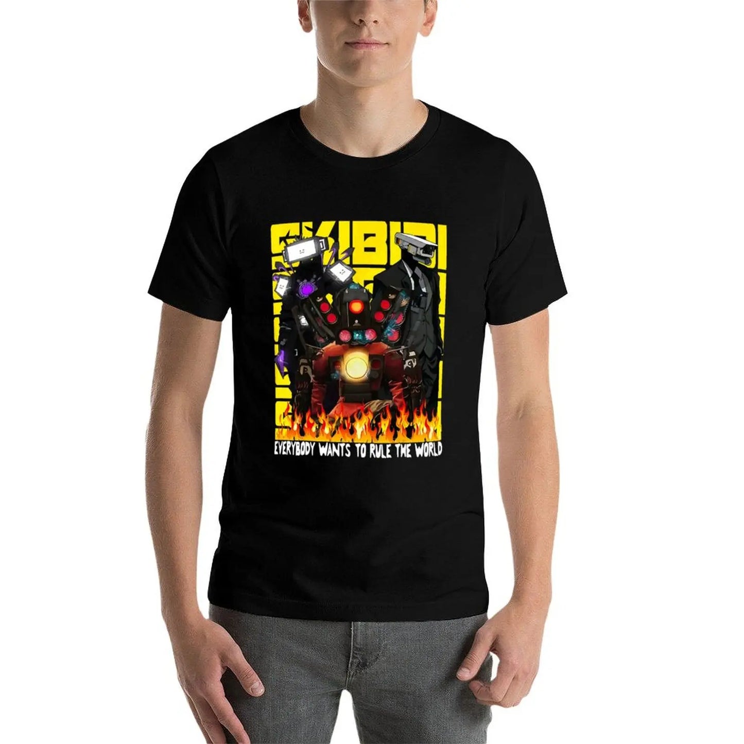 skibidi meme graphic t-shirt for kids
