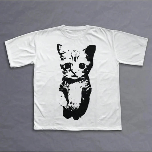 Cat-Themed Graphic T-Shirt for Kids