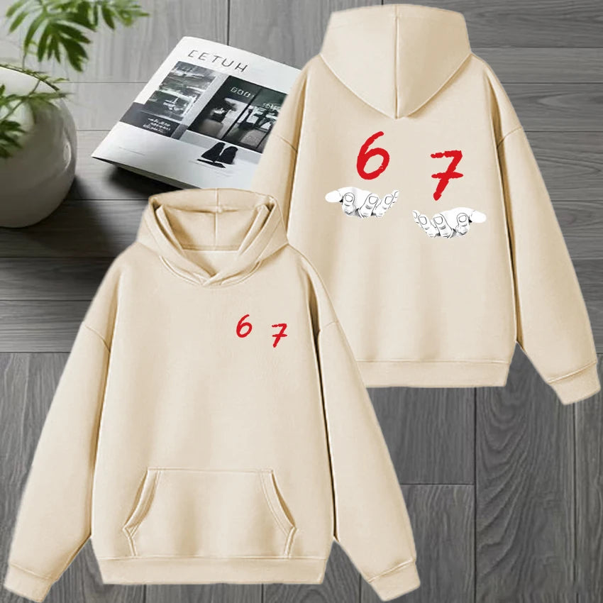 gen alpha slang print winter hoodie