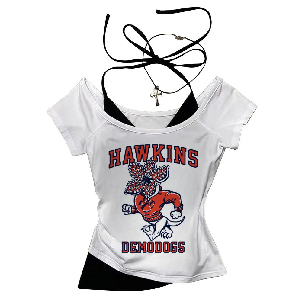 hawkins demogorgon graphic t-shirt for kids