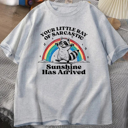 Sassy Raccoon Graphic T-Shirt for Kids