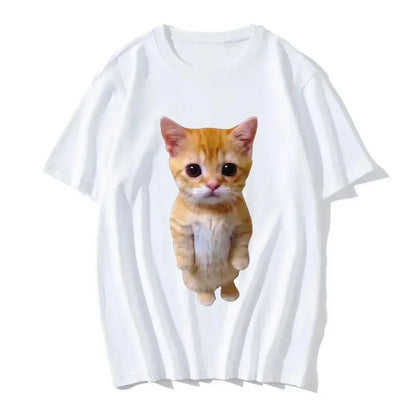 Funny Cat 3D Print T-Shirt for Kids
