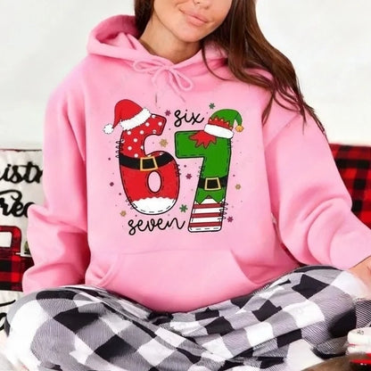 Funny Meme Christmas 67 Graphic Unisex Hooded Sweatshirt
