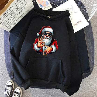 Christmas Santa Graphic Hoodie for Kids