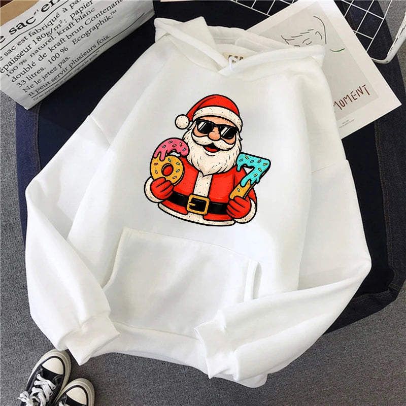 y2k christmas santa graphic hoodie for kids