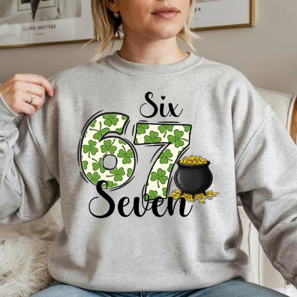 six seven shamrock hoodie for kids
