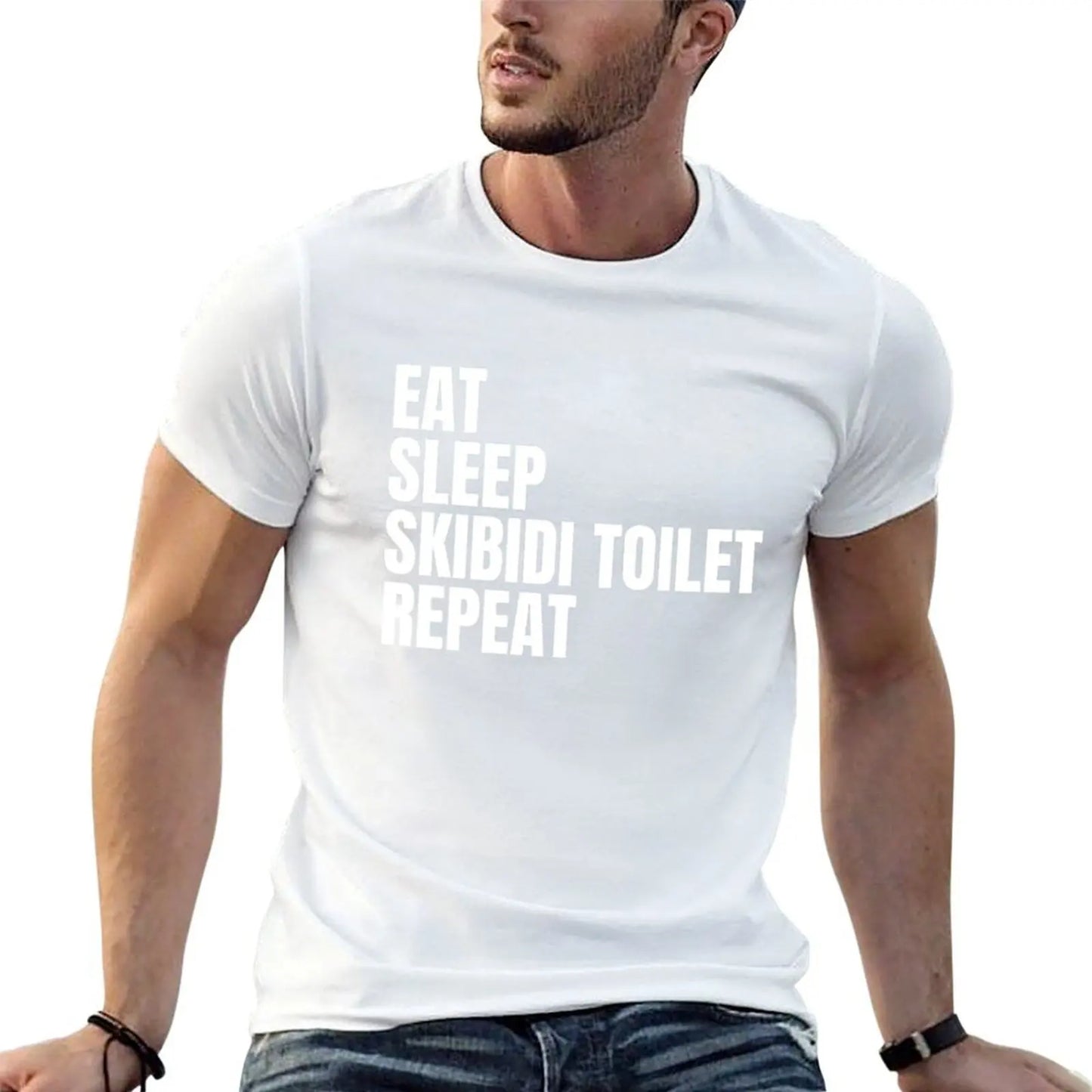 skibidi toilet repeat graphic t-shirt