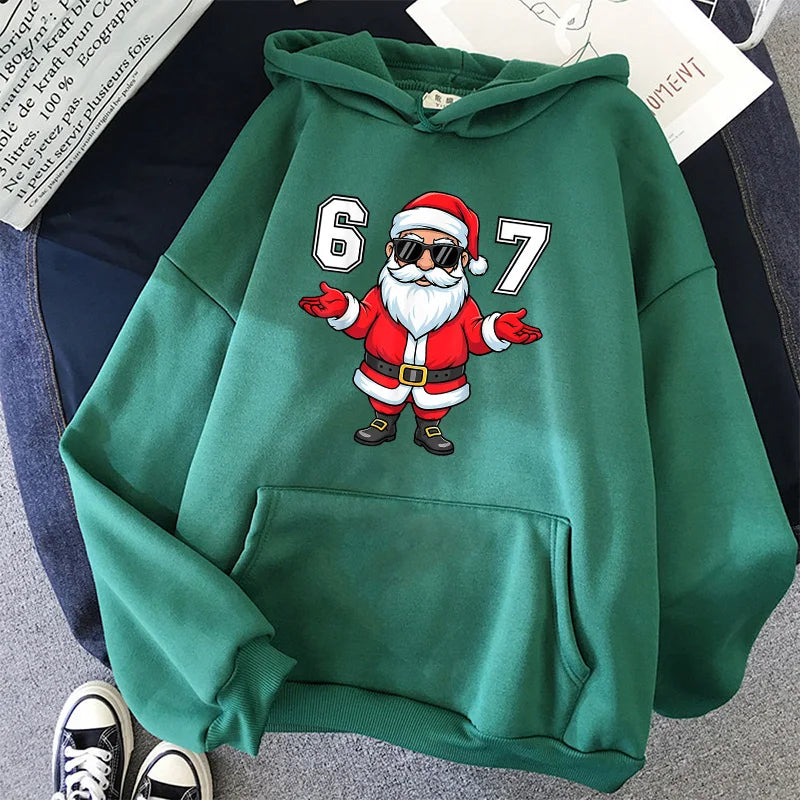 y2k christmas santa graphic hoodie for kids