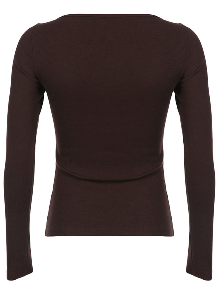 girls' long sleeve knitted top with lace detail