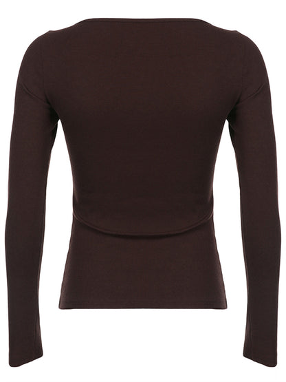 Girls' Long Sleeve Knitted Top with Lace Detail
