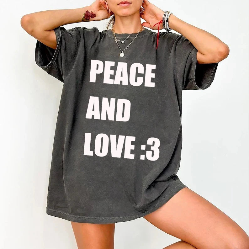 peace and love graphic t-shirt for kids