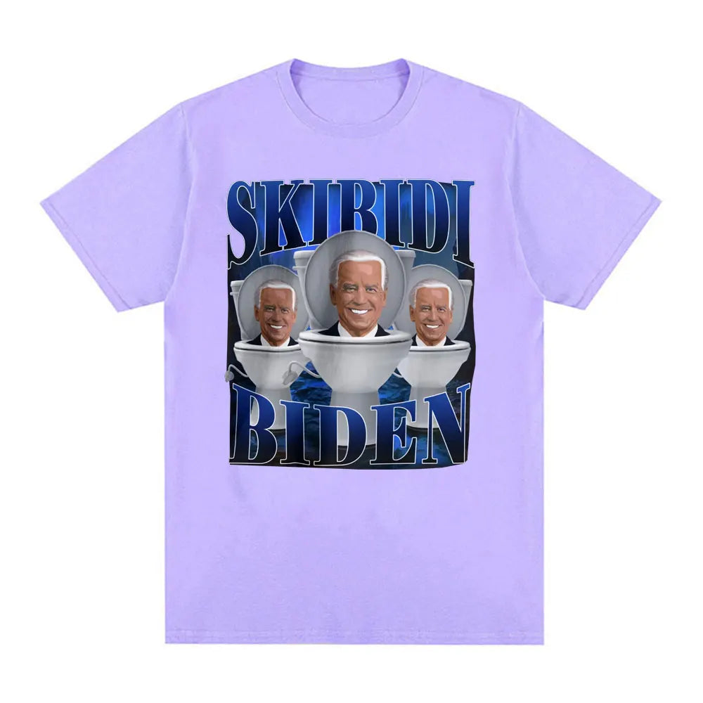 skibidi biden funny meme t-shirt for kids and teens