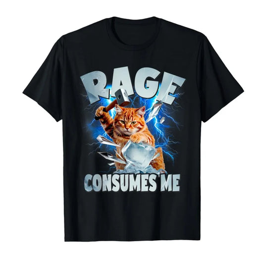Anger Consumed Me Cat Emoji T-shirt