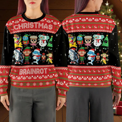 Italian Brainrot Meme Christmas Sweatshirt