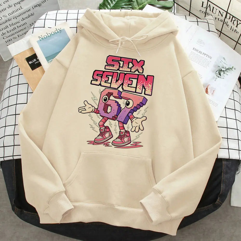 six seven cartoon hoodie for kids