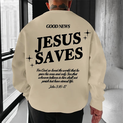 Jesus Saves Graphic Sweatshirt for Kids