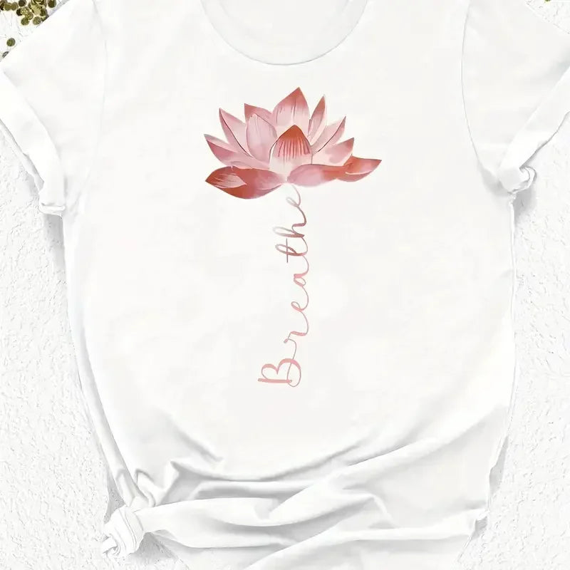 lotus graphic print t-shirt for kids
