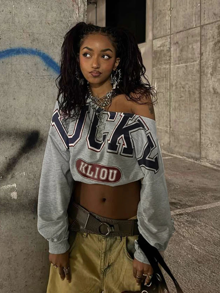 skew collar crop top for kids