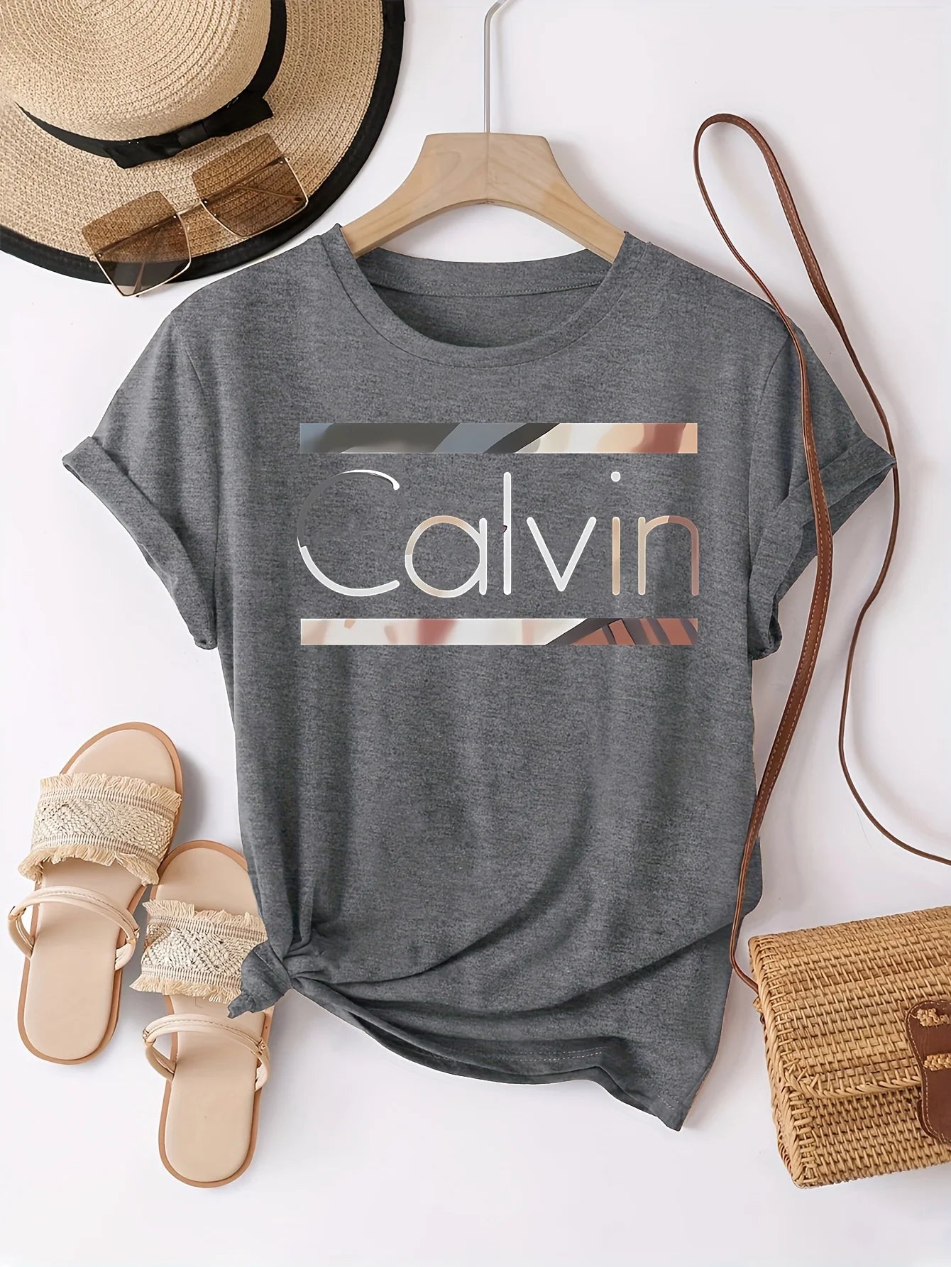 kids' casual cotton skibidi letter t-shirt