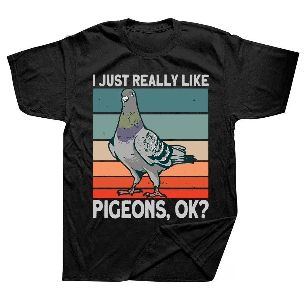 pigeons howling at the moon t-shirt