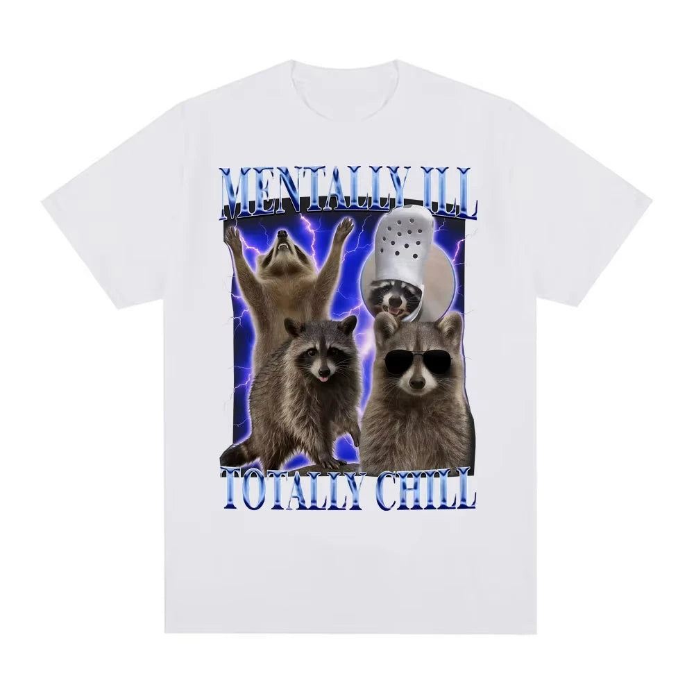 funny raccoon meme t-shirt for kids