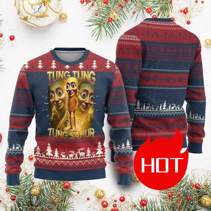 Italian Brainrot Meme Christmas Sweatshirt