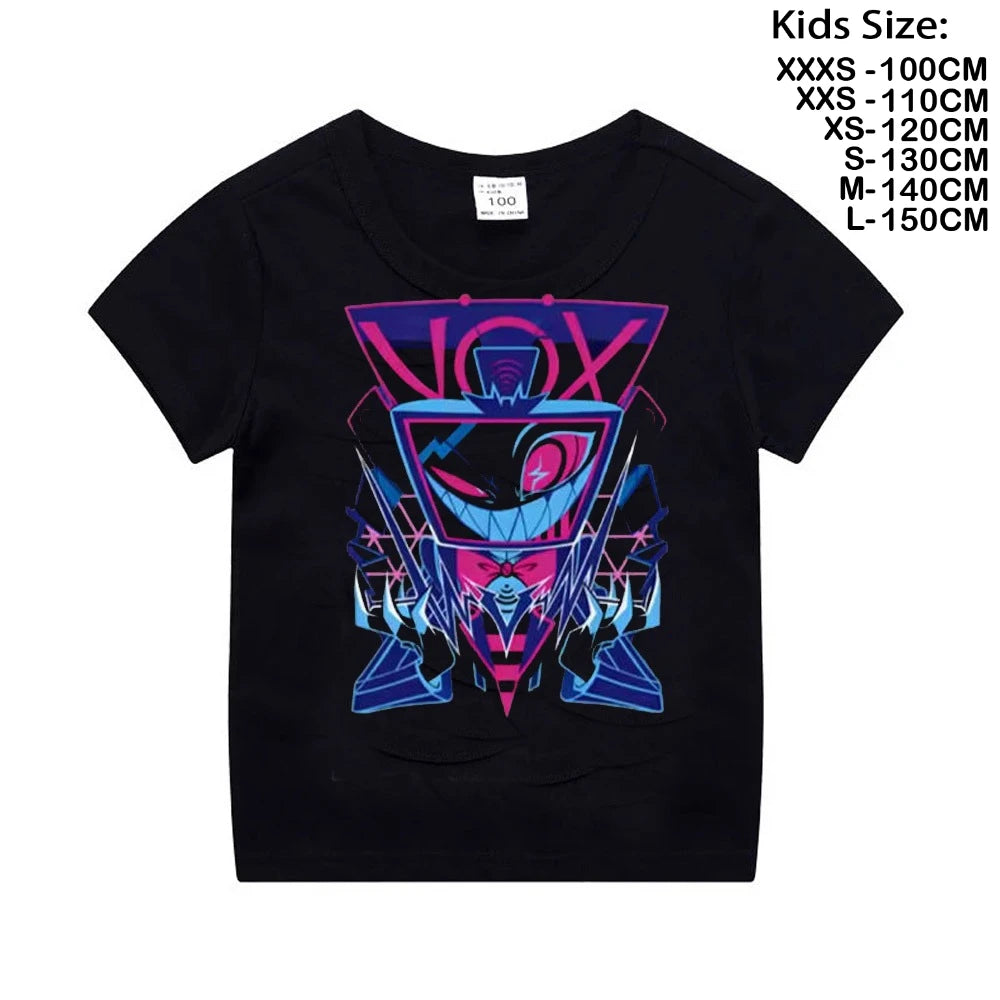 vox gaslighter hazbins hotels graphic t-shirt for kids