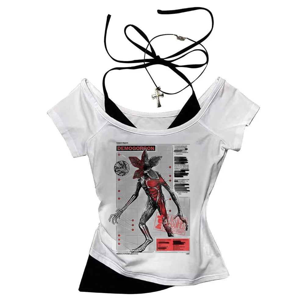 hawkins demogorgon graphic t-shirt for kids