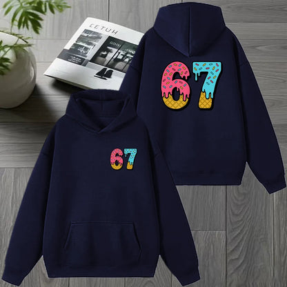 Double-Sided Printed Hoodie with Fun Design