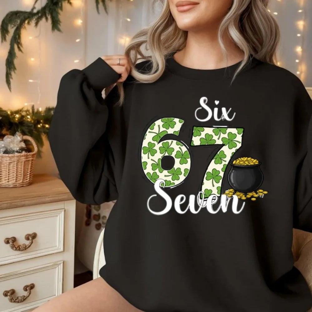 six seven shamrock hoodie for kids