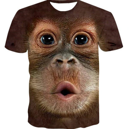 Animal Face Graphic T-shirts for Kids