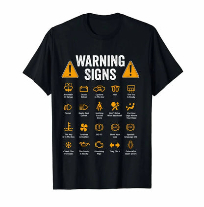 Funny Warning Signs T-Shirt for Kids