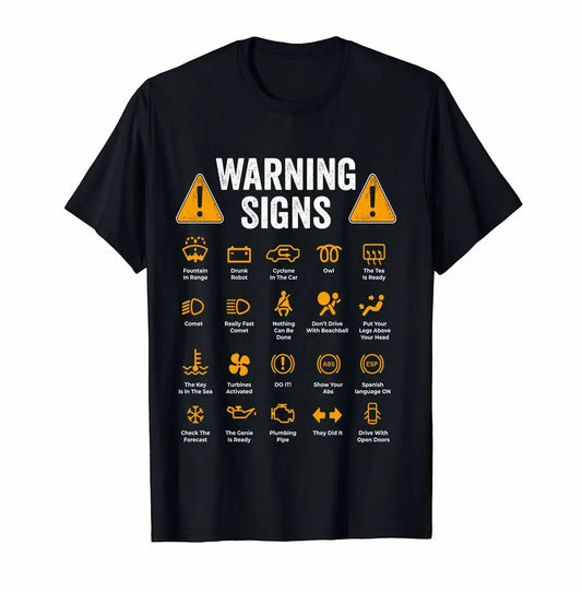 Funny Warning Signs T-Shirt for Kids