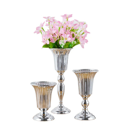 Silver Flower Vase Set for Kids' Parties