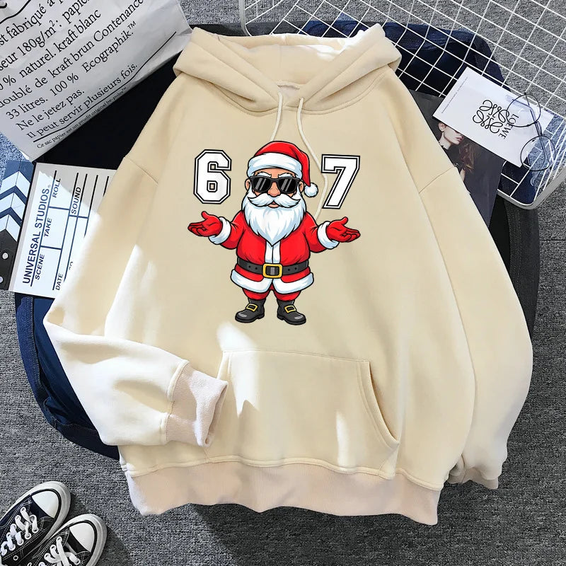 y2k christmas santa graphic hoodie for kids