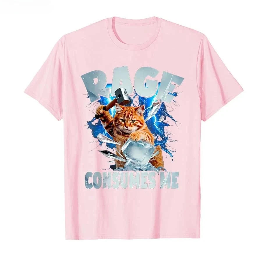 anger consumed me cat emoji t-shirt