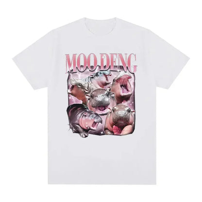Moo Deng Hippo Graphic T-Shirt for Kids