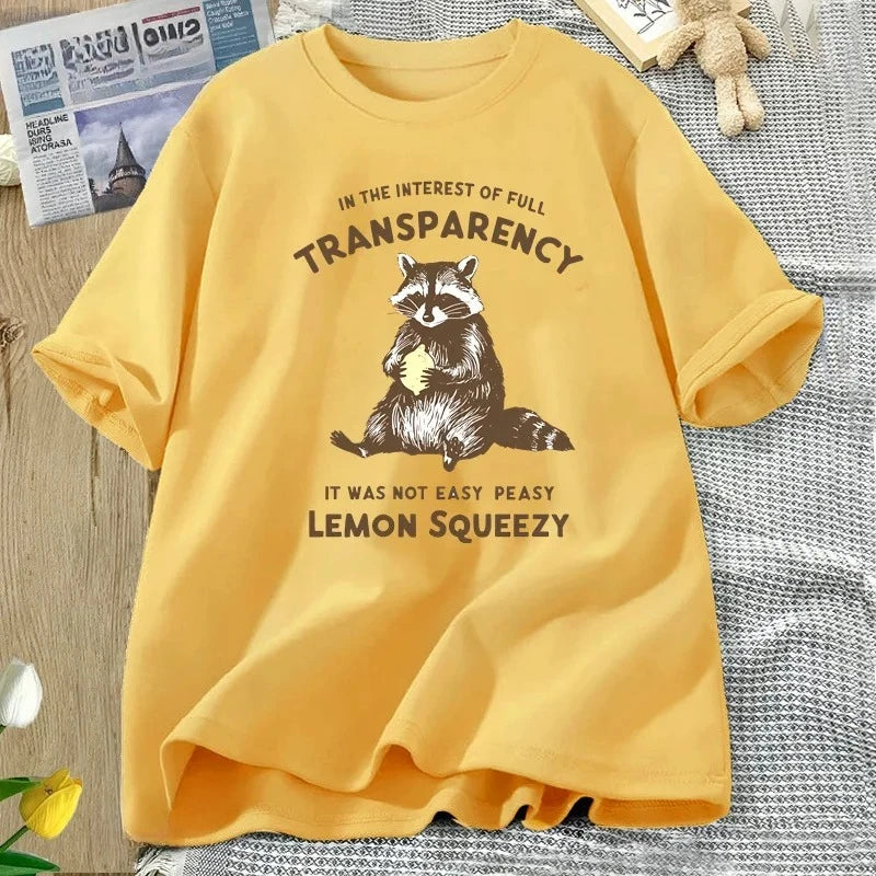 funny raccoon t-shirt - stay trashy graphic tee