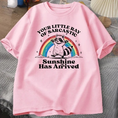 Sassy Raccoon Graphic T-Shirt for Kids