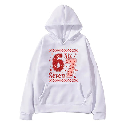 Six Seven Valentine's Day Hoodie for Kids