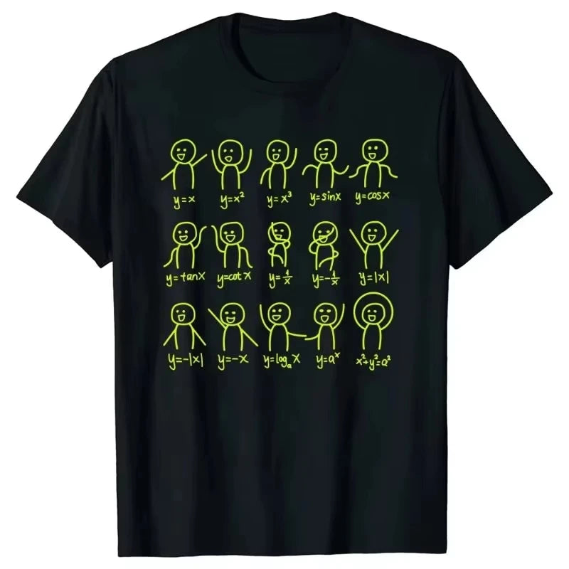 algebraic dancing characters t-shirt for kids