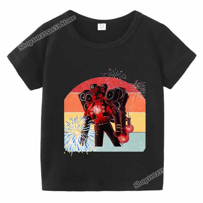 Skibidi Toilet Graphic T-shirt for Kids