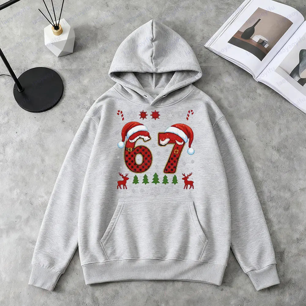 funny christmas hoodie with meme design for kids